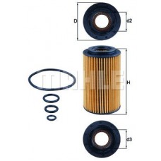 Фiльтр масляний MAHLE OX1537D