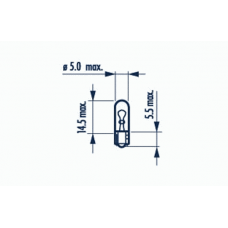 Автолампа 24V 1,2W W2x4,6d NARVA 17040