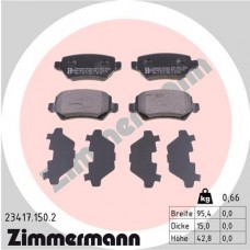 Гальмiвнi колодки дисковi заднi ZIMMERMANN 234171502