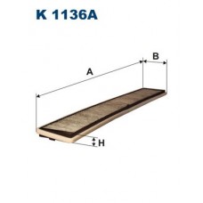 Фiльтр салону вугiльний FILTRON K1136A