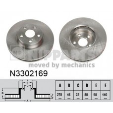 Гальмiвнi диски NIPPARTS N3302169