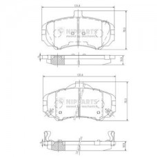 Гальмiвнi колодки дисковi NIPPARTS N3600544