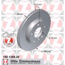 Гальмiвнi диски переднi ZIMMERMANN 150126920