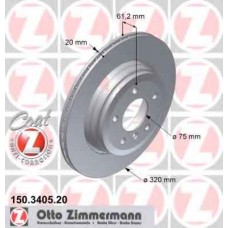 Гальмiвнi диски заднi ZIMMERMANN 150340520
