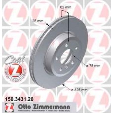 Гальмiвнi диски переднi ZIMMERMANN 150343120