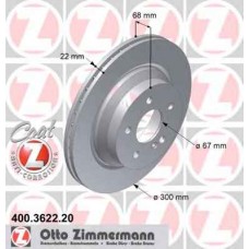 Гальмiвнi диски заднi ZIMMERMANN 400362220