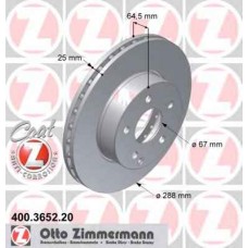 Гальмiвнi диски переднi ZIMMERMANN 400365220