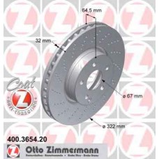 Гальмiвнi диски переднi ZIMMERMANN 400365420