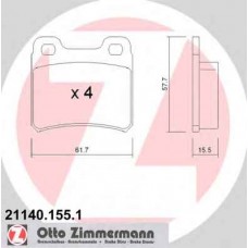 Гальмiвнi колодки дисковi заднi ZIMMERMANN 211401551