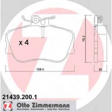 Гальмiвнi колодки дисковi переднi ZIMMERMANN 214392001