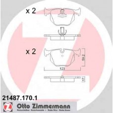 Гальмiвнi колодки дисковi заднi ZIMMERMANN 214871701