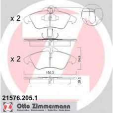 Гальмiвнi колодки дисковi переднi ZIMMERMANN 215762051