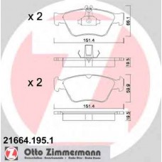 Гальмiвнi колодки дисковi переднi ZIMMERMANN 216641951