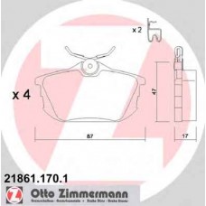 Гальмiвнi колодки дисковi заднi ZIMMERMANN 218611701