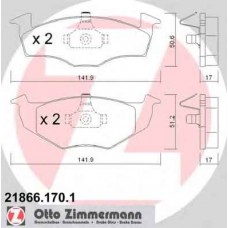 Гальмiвнi колодки дисковi переднi ZIMMERMANN 218661701