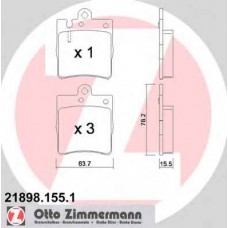 Гальмiвнi колодки дисковi заднi ZIMMERMANN 218981551