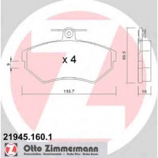 Гальмiвнi колодки дисковi переднi ZIMMERMANN 219451601