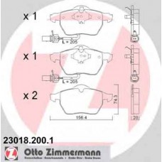 Гальмiвнi колодки дисковi переднi ZIMMERMANN 230182001