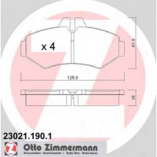 Гальмiвнi колодки дисковi заднi ZIMMERMANN 230211901