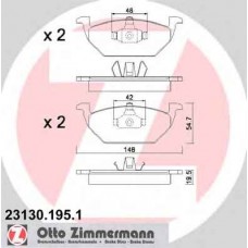 Гальмiвнi колодки дисковi переднi ZIMMERMANN 231301951