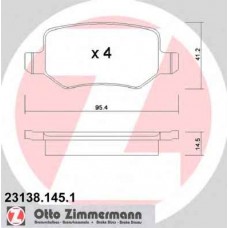 Гальмiвнi колодки дисковi заднi ZIMMERMANN 231381451