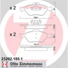 Гальмiвнi колодки дисковi переднi ZIMMERMANN 232021851