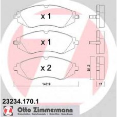 Гальмiвнi колодки дисковi переднi ZIMMERMANN 232341701