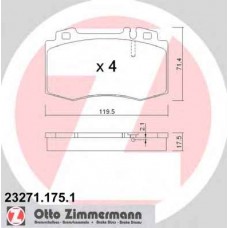 Гальмiвнi колодки дисковi переднi ZIMMERMANN 232711751