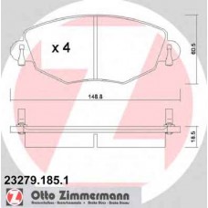 Гальмiвнi колодки дисковi переднi ZIMMERMANN 232791851