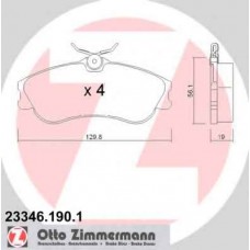 Гальмiвнi колодки дисковi переднi ZIMMERMANN 233461901