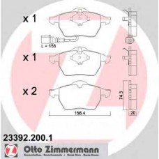 Гальмiвнi колодки дисковi переднi ZIMMERMANN 233922001