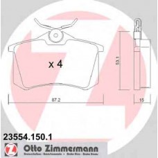 Гальмiвнi колодки дисковi заднi ZIMMERMANN 235541501