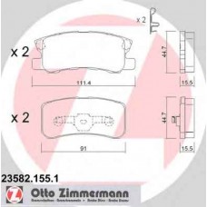 Гальмiвнi колодки дисковi заднi ZIMMERMANN 235821551