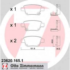 Гальмiвнi колодки дисковi заднi ZIMMERMANN 236201651