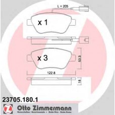 Гальмiвнi колодки дисковi без аксесуарiв переднi ZIMMERMANN 237051801
