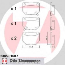 Гальмiвнi колодки дисковi заднi ZIMMERMANN 238501601