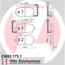 Гальмiвнi колодки дисковi без аксесуарiв заднi ZIMMERMANN 238831751
