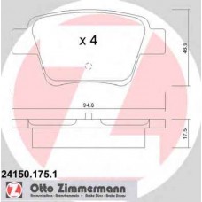 Гальмiвнi колодки дисковi заднi ZIMMERMANN 241501751