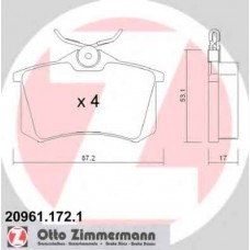 Гальмiвнi колодки дисковi заднi ZIMMERMANN 209611721