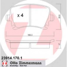 Гальмiвнi колодки дисковi без аксесуарiв заднi ZIMMERMANN 239141701
