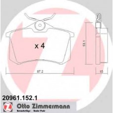 Гальмiвнi колодки дисковi заднi ZIMMERMANN 209611521