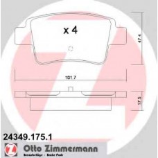 Гальмiвнi колодки дисковi заднi ZIMMERMANN 243491751