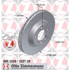 Гальмiвнi диски правий переднiй ZIMMERMANN 600322720