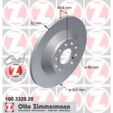 Гальмiвнi диски заднi ZIMMERMANN 100332020