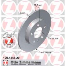Гальмiвнi диски заднi ZIMMERMANN 100124820