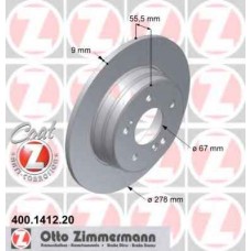 Гальмiвнi диски заднi ZIMMERMANN 400141220