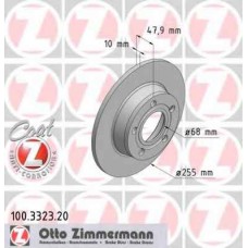 Гальмiвнi диски заднi ZIMMERMANN 100332320