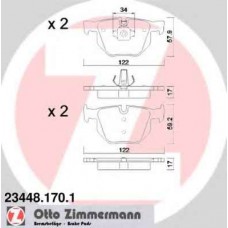 Гальмiвнi колодки дисковi заднi ZIMMERMANN 234481701