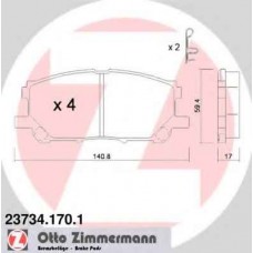 Гальмiвнi колодки дисковi заднi ZIMMERMANN 237321701