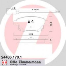 Гальмiвнi колодки дисковi заднi ZIMMERMANN 244861701